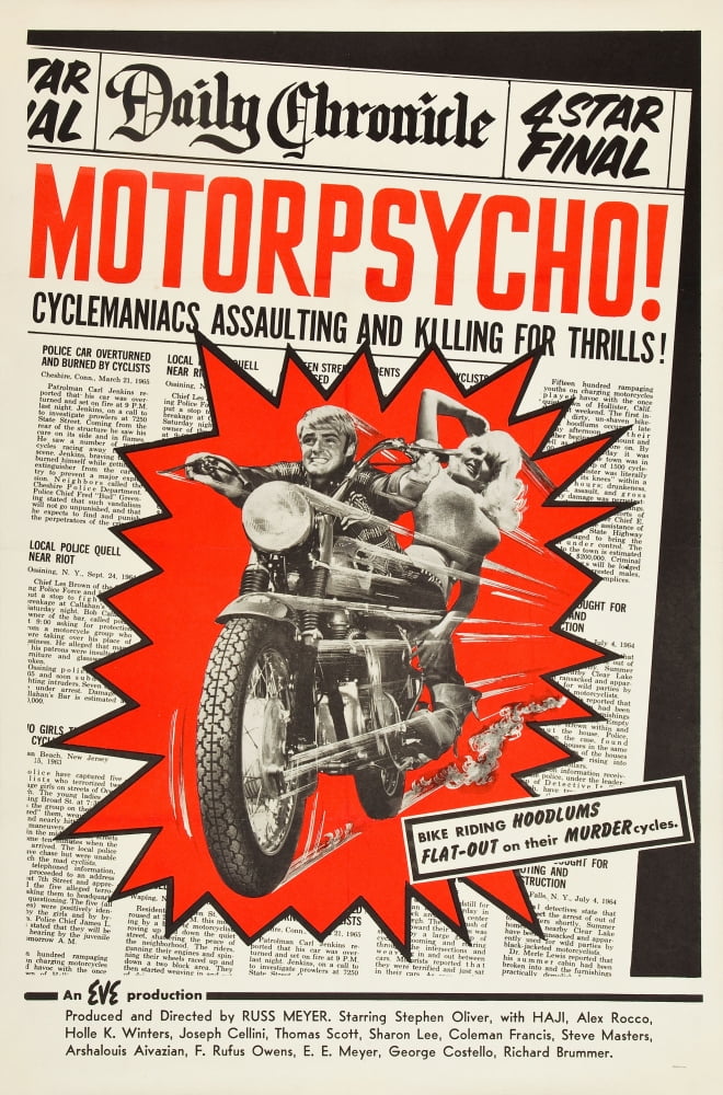 Motor Psycho 1965 Movie Masterprint Poster - Classic Film Art