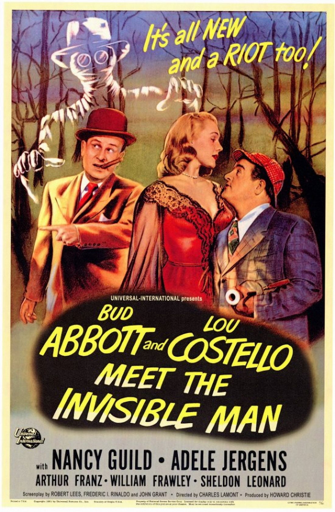 Abbott and Costello Meet the Invisible Man movie poster 11x17