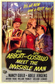 Abbott and Costello Meet the Invisible Man movie poster 11x17