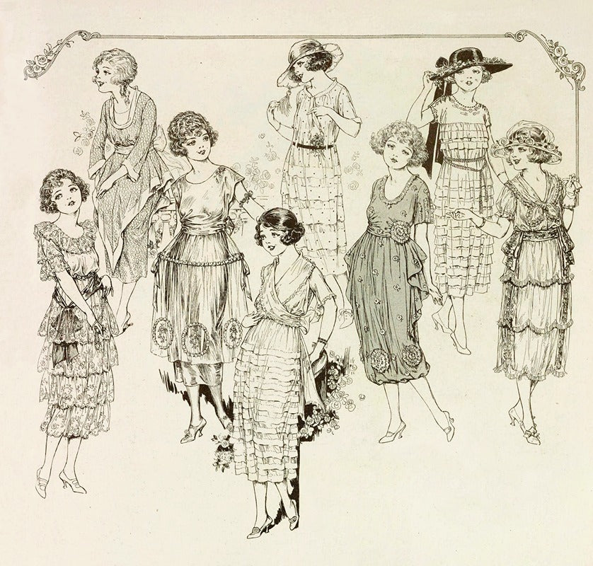 The Vogue of Fluffiness 1920 Poster Print - Vintage Art