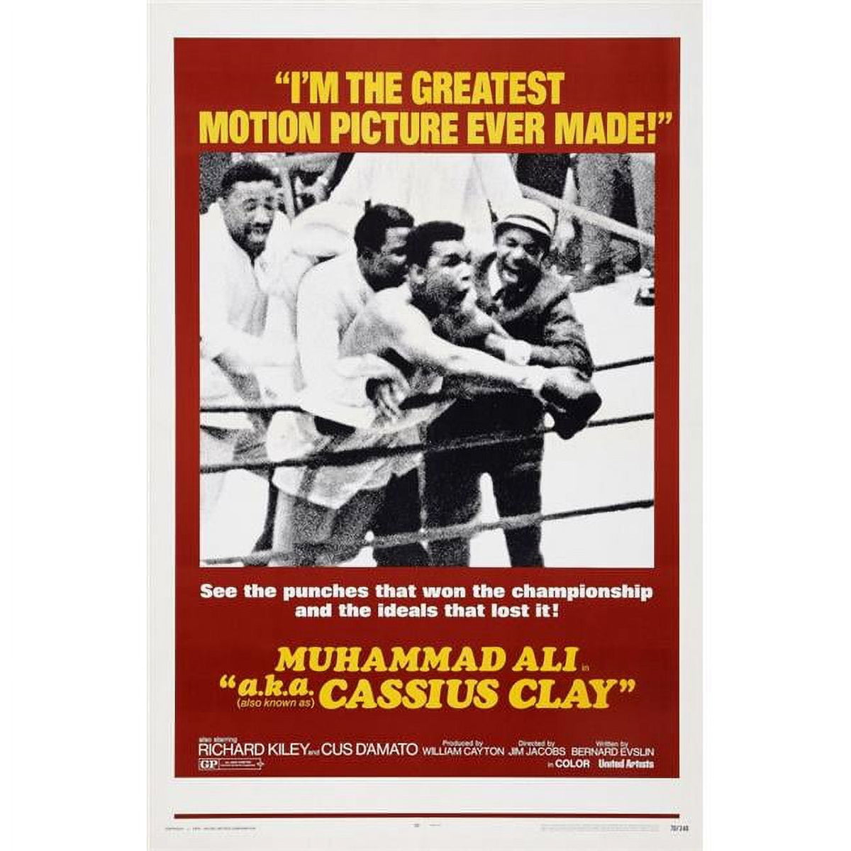 Muhammad Ali 1970 Movie Masterprint Poster Print showcasing boxing legend