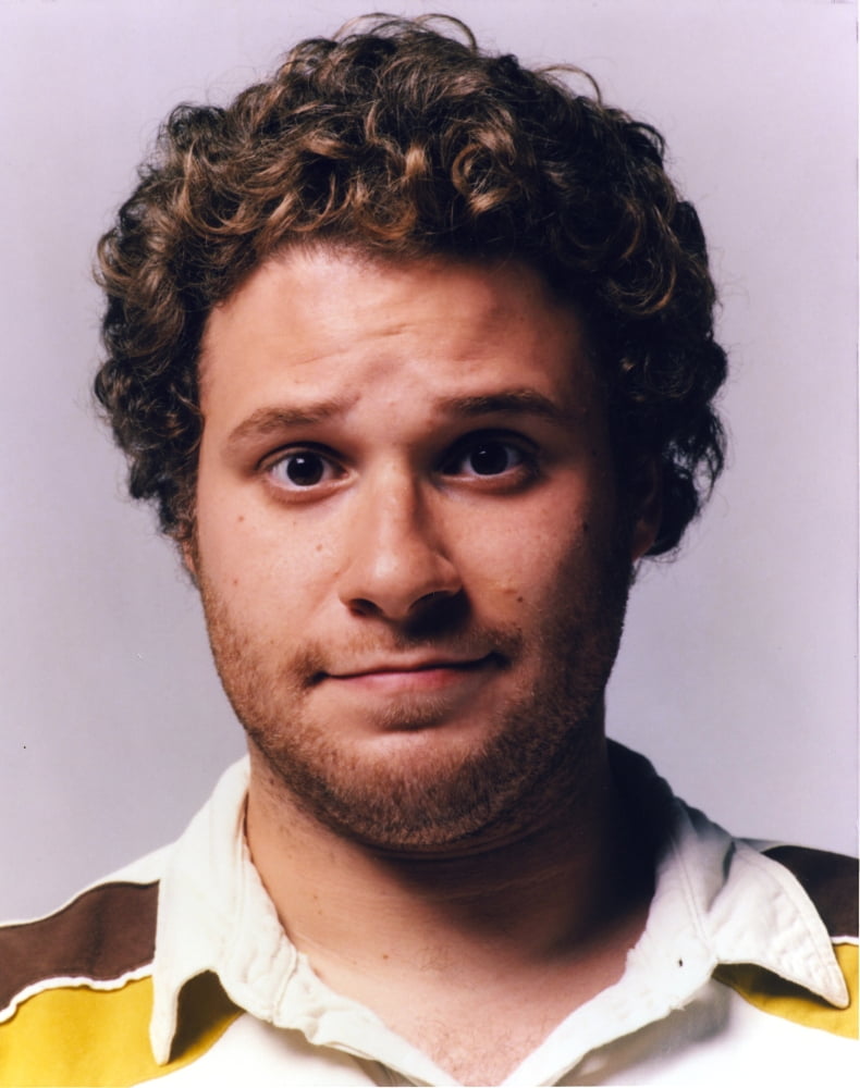 Seth Rogen close-up portrait photo print in multiple sizes.