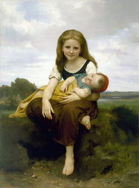The Elder Sister Poster Print by William Bouguereau - 18x24