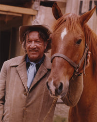 Richard Boone posed with horse photo print.