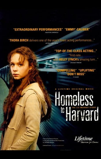 Homeless to Harvard Movie Poster featuring the inspirational Liz Murray story.