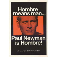 Hombre movie poster print, classic film decor, 27x40 size.
