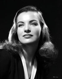 Ella Raines Looking Up Portrait Photo Print - Classic Hollywood Art
