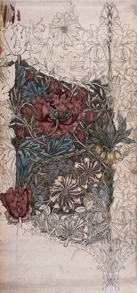 Honeysuckle floral poster print by William Morris, 18x24.