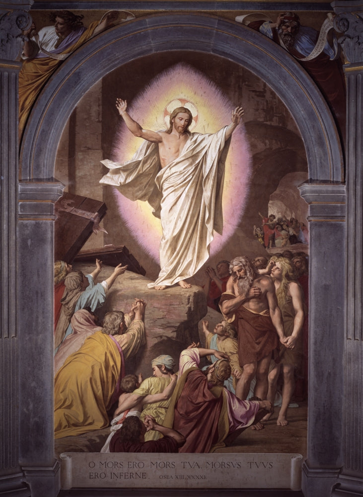 Risen Christ Appears to His Faithful Poster Print showcasing spiritual devotion.