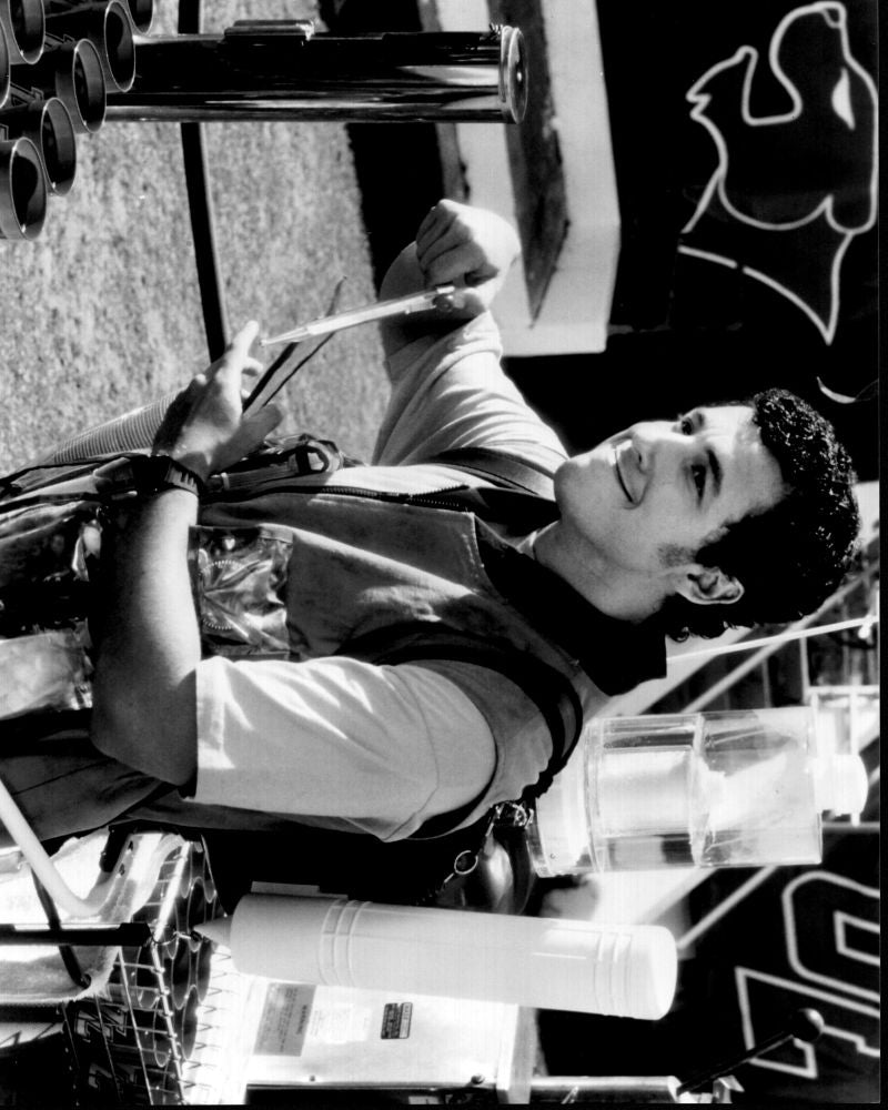 Adam Sandler Testing Water in The Waterboy Black and White Photo Print