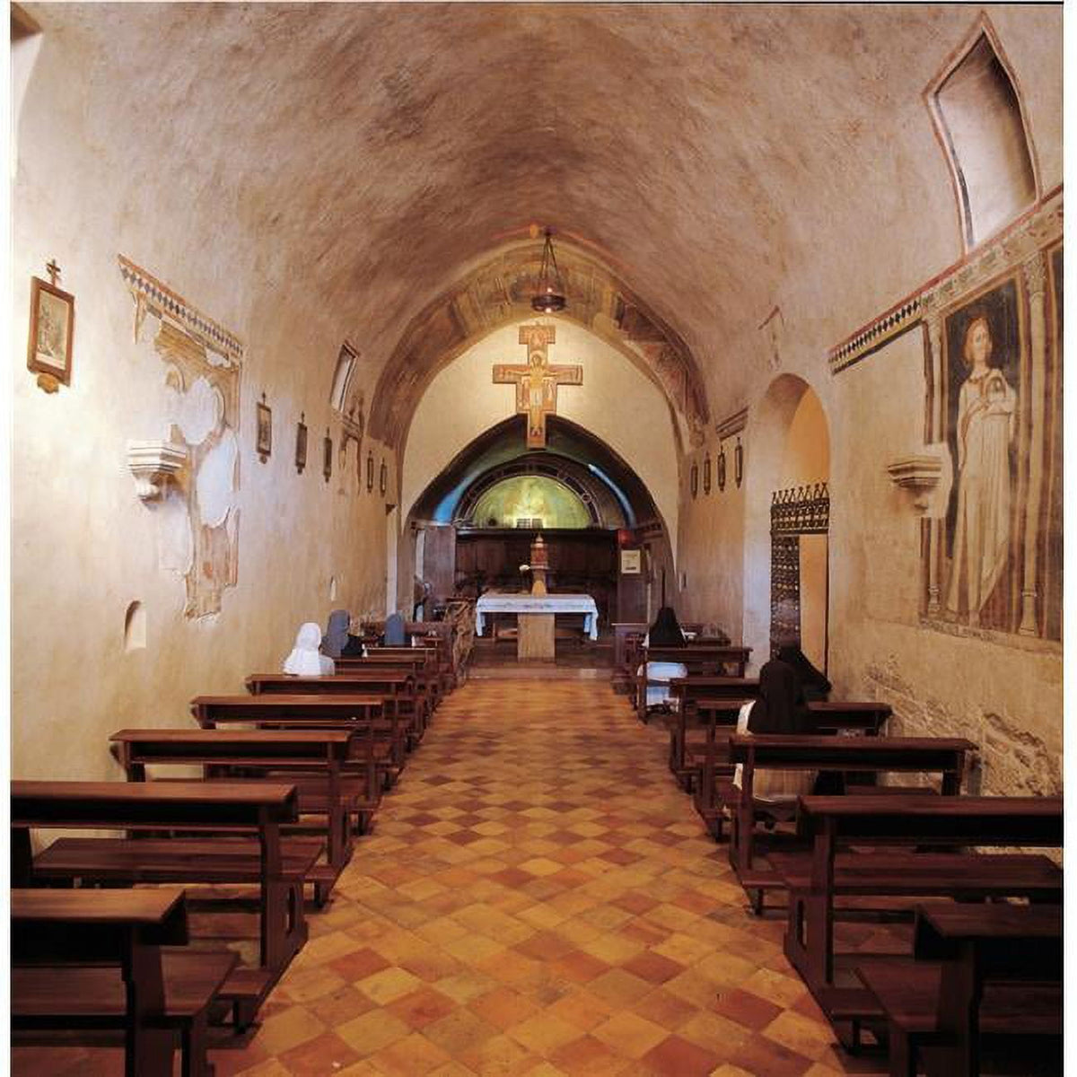 San Damiano Convent print from 13th century Italy, Umbria