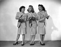 The Andrews Sisters standing and clapping classic photo print