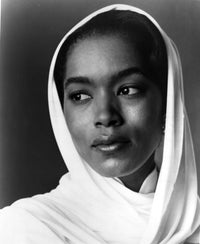 Angela Bassett photo print in headscarf, elegant and iconic style.