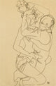 Couple Embracing poster print by Egon Schiele, 1914 artwork.