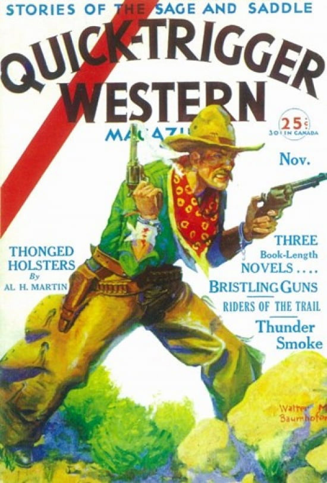 Quick-Trigger Western Magazine Movie Poster - 11x17 size