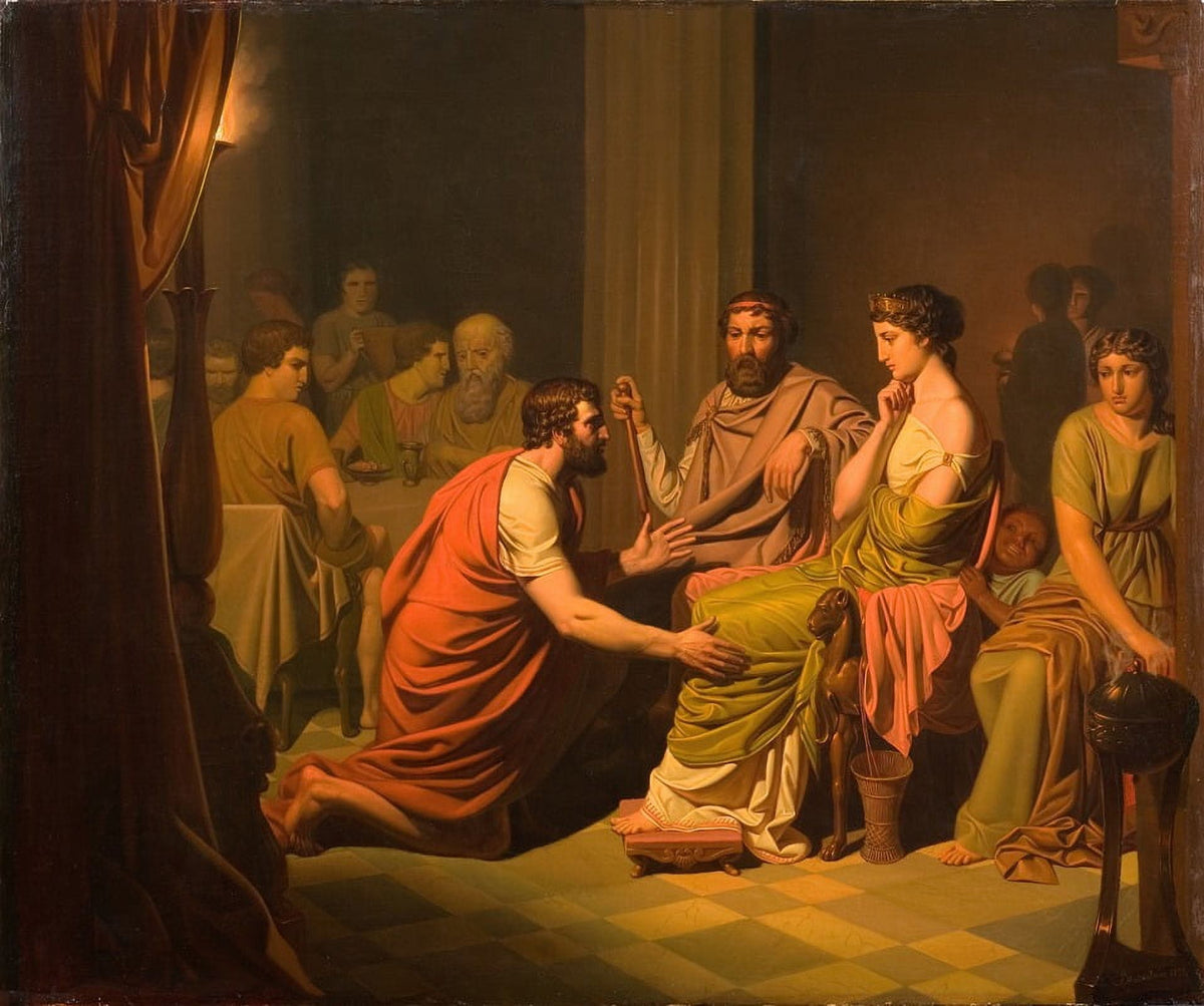 Odysseus Before Alcinous art print by August Malmström, 1853.