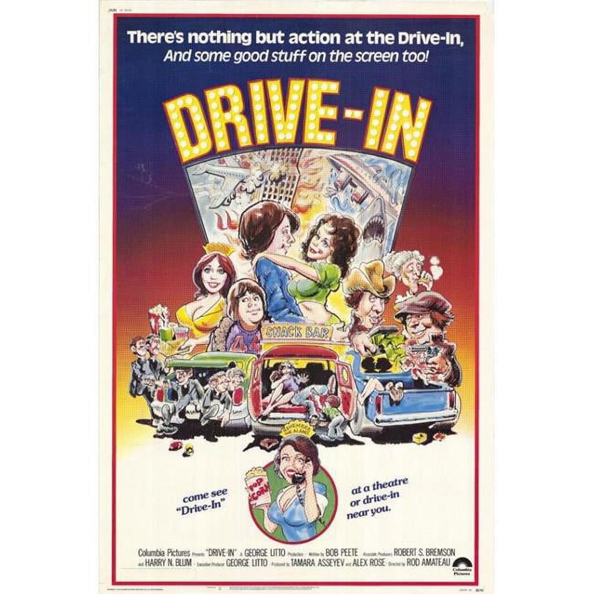 Drive-In Movie Poster Print 27x40 nostalgic cinema decor