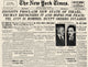 Creation of Israel 1948 New York Times front page poster print