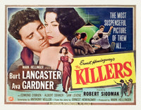 The Killers movie masterprint poster featuring Burt Lancaster and Ava Gardner from the 1946 film.