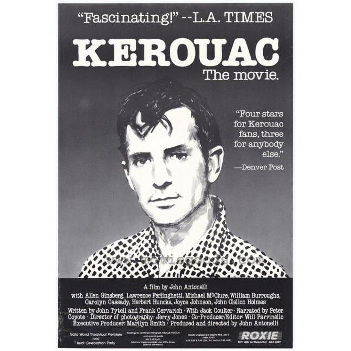 Kerouac Movie Poster Print - 27x40 wall art for home decor.