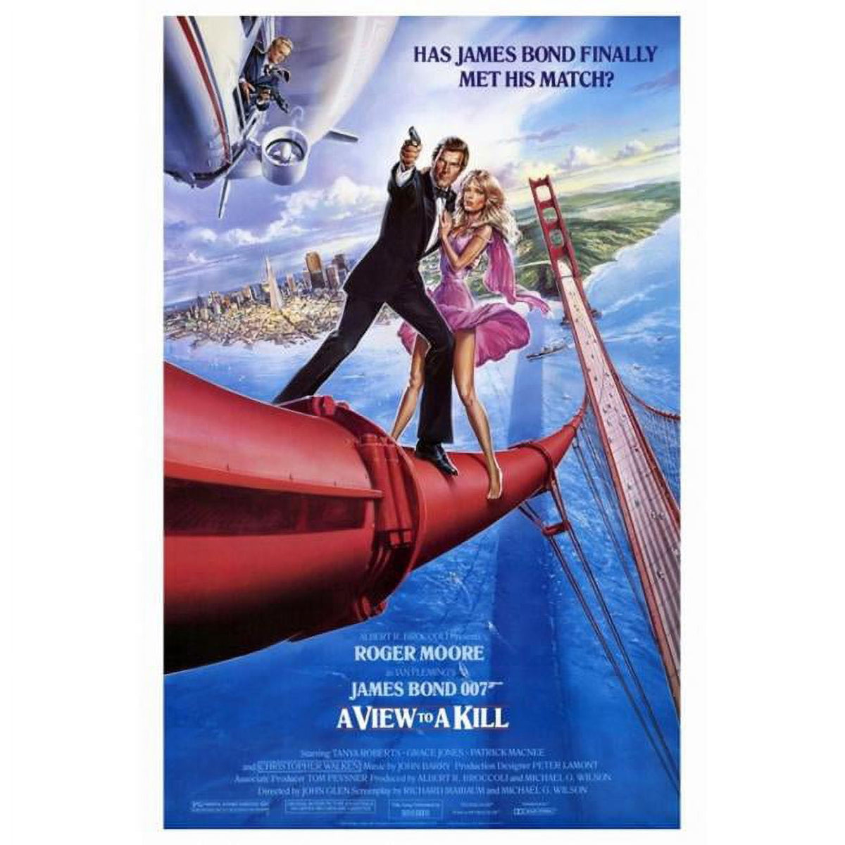 A View to a Kill movie poster print featuring iconic James Bond imagery.