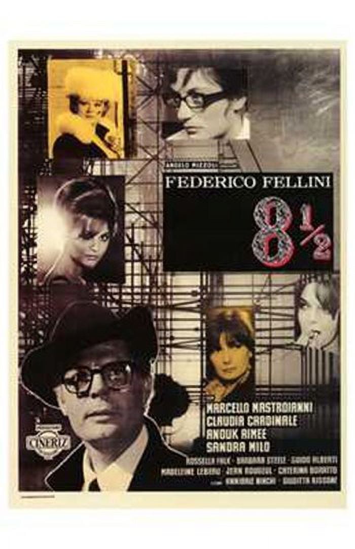 8 1/2 Movie Poster 11x17 print showcasing classic cinema art.