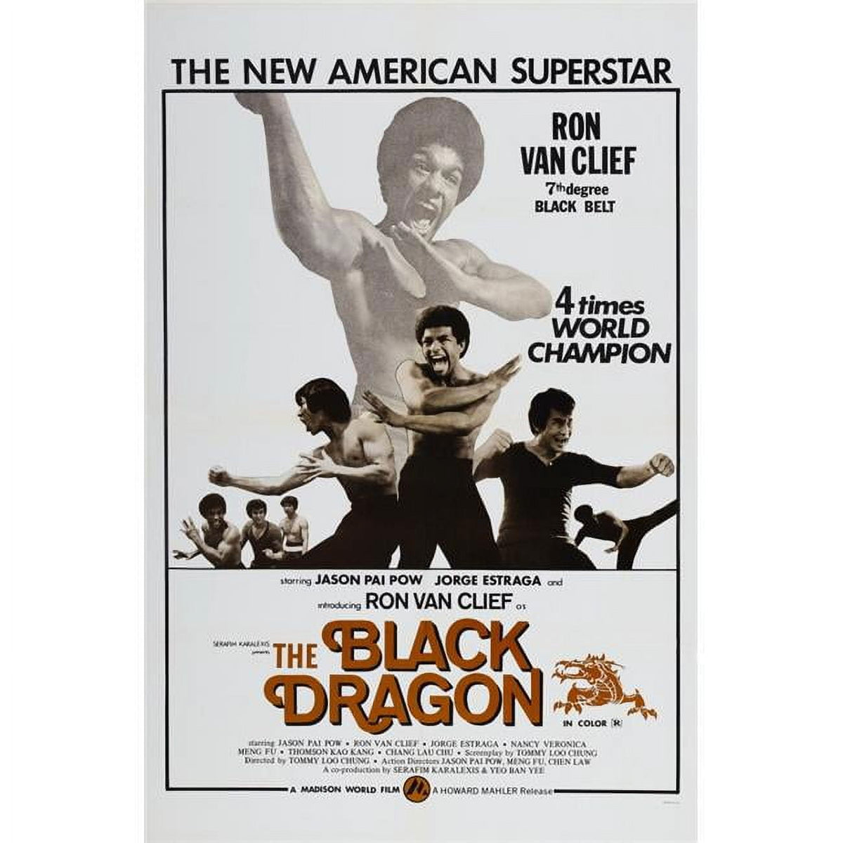 The Black Dragon 1974 movie masterprint poster.