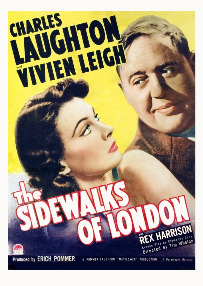 Sidewalks of London Vivien Leigh Charles Laughton Movie Masterprint Poster