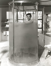 Jane Russell taking a shower black and white photo print