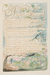 Nurse's Song poster print by William Blake, 18x24 fine art print.