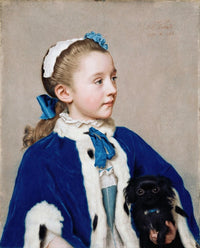 Maria Frederike Van Reede-Athlone at Seven (1755) art print by Jean-Etienne Liotard.