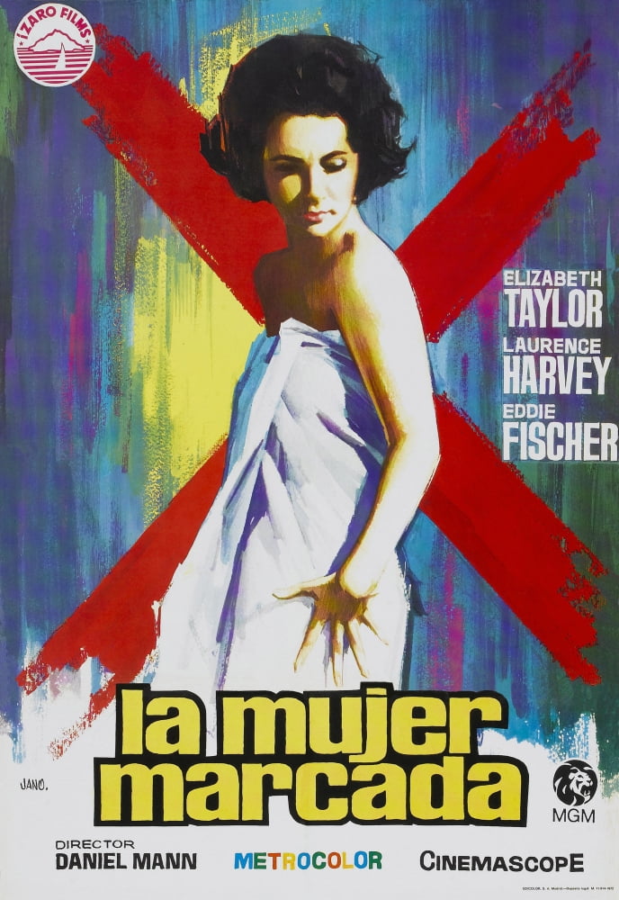 Butterfield 8 movie poster print featuring Elizabeth Taylor from the 1960 classic film.