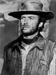 Clint Eastwood looking away in cowboy attire with cigarette photo print