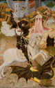 Saint George and the Dragon art print by Bernat Martorell