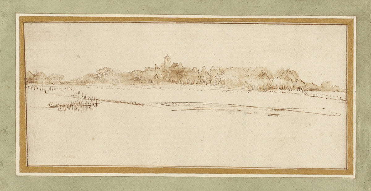 Rembrandt van Rijn Landscape with the House with the Little Tower Art Print