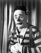 Emmett Kelly clown photo print in vintage style.