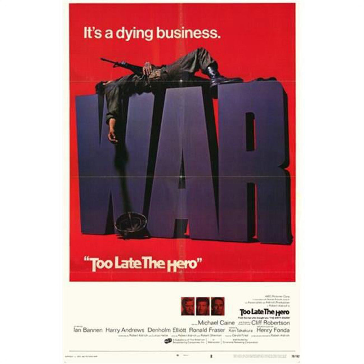 Too Late the Hero movie poster 11x17 print