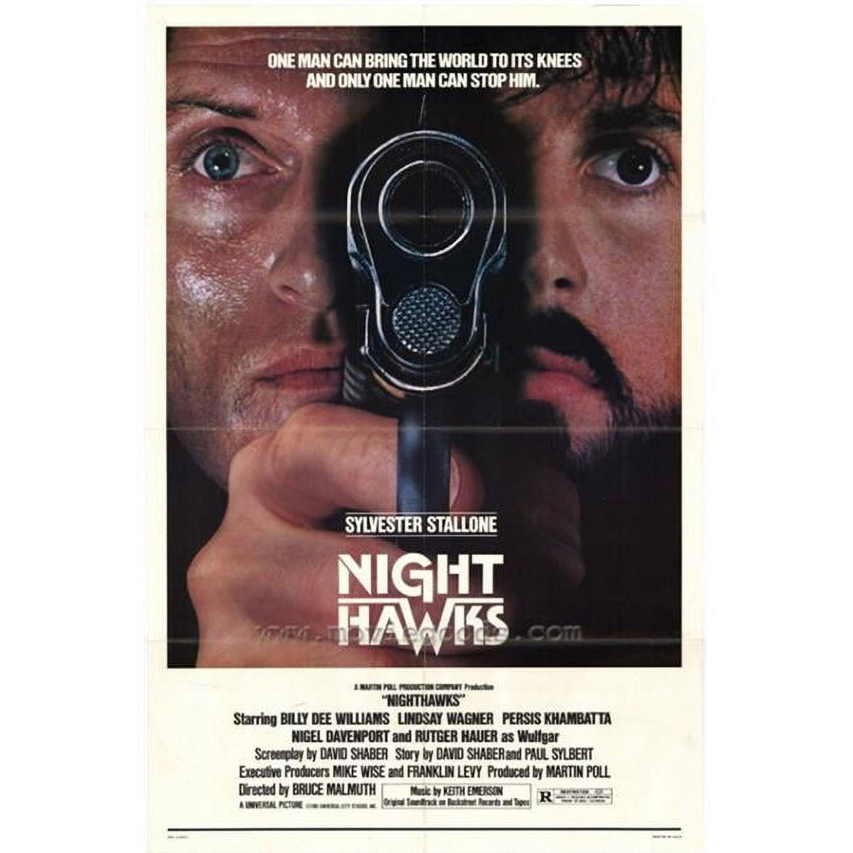 Nighthawks movie poster print featuring a classic diner scene.