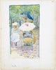 Boston Public Garden Sketchbook poster print by Maurice Brazil Prendergast featuring a mother and child.