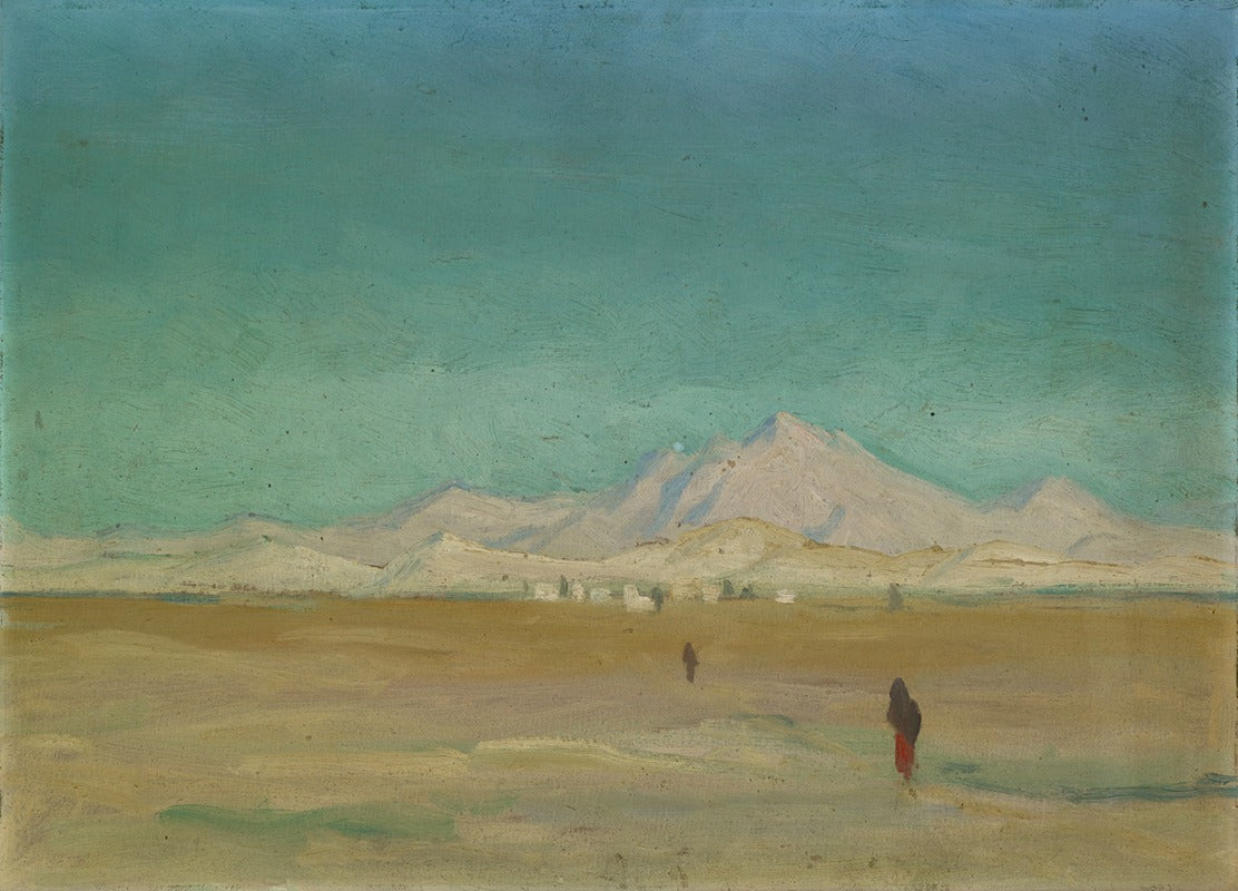 Algerian Landscape Poster Print by Ernst Schiess showcasing vibrant colors and serene scenery.