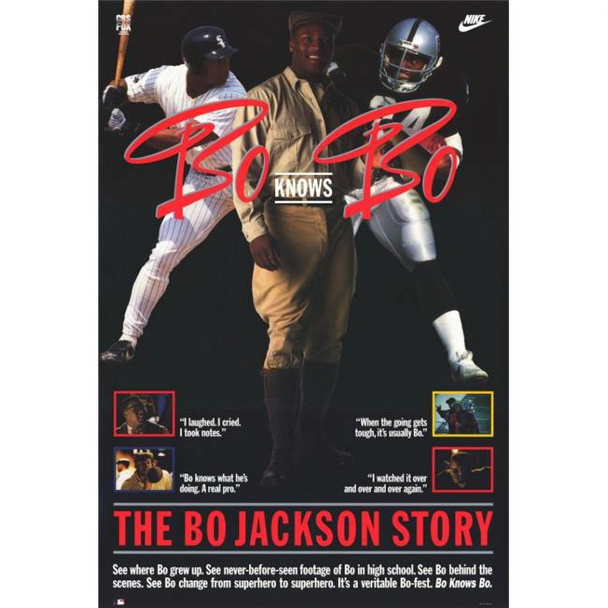 Bo Knows Bo Movie Poster Print - 27x40 featuring sports legend Bo Jackson.