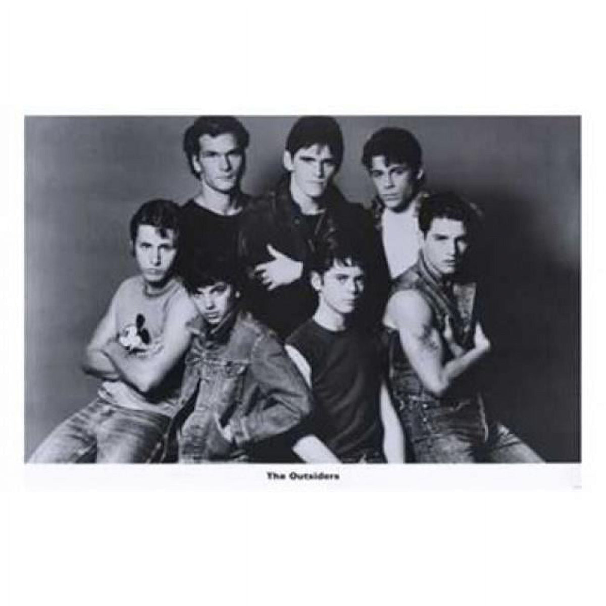 The Outsiders movie poster print featuring vibrant colors and iconic imagery.
