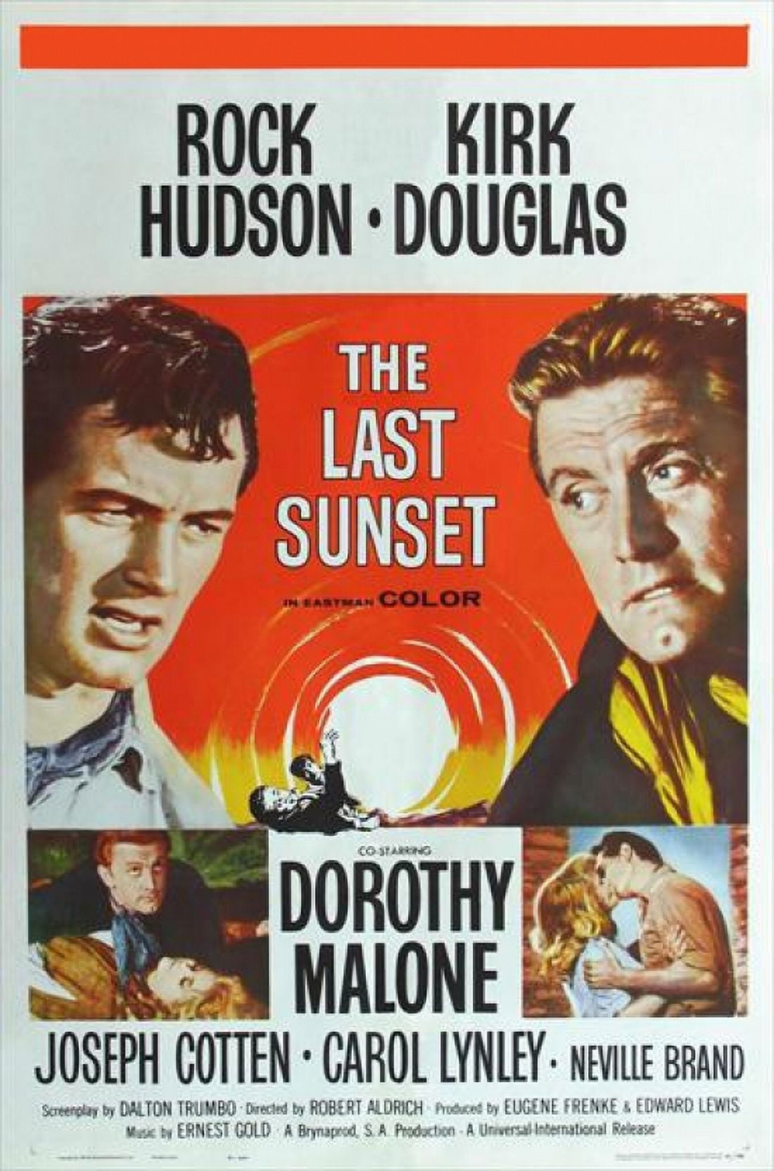 The Last Sunset Movie Poster - 11x17 Print featuring a vibrant sunset scene.