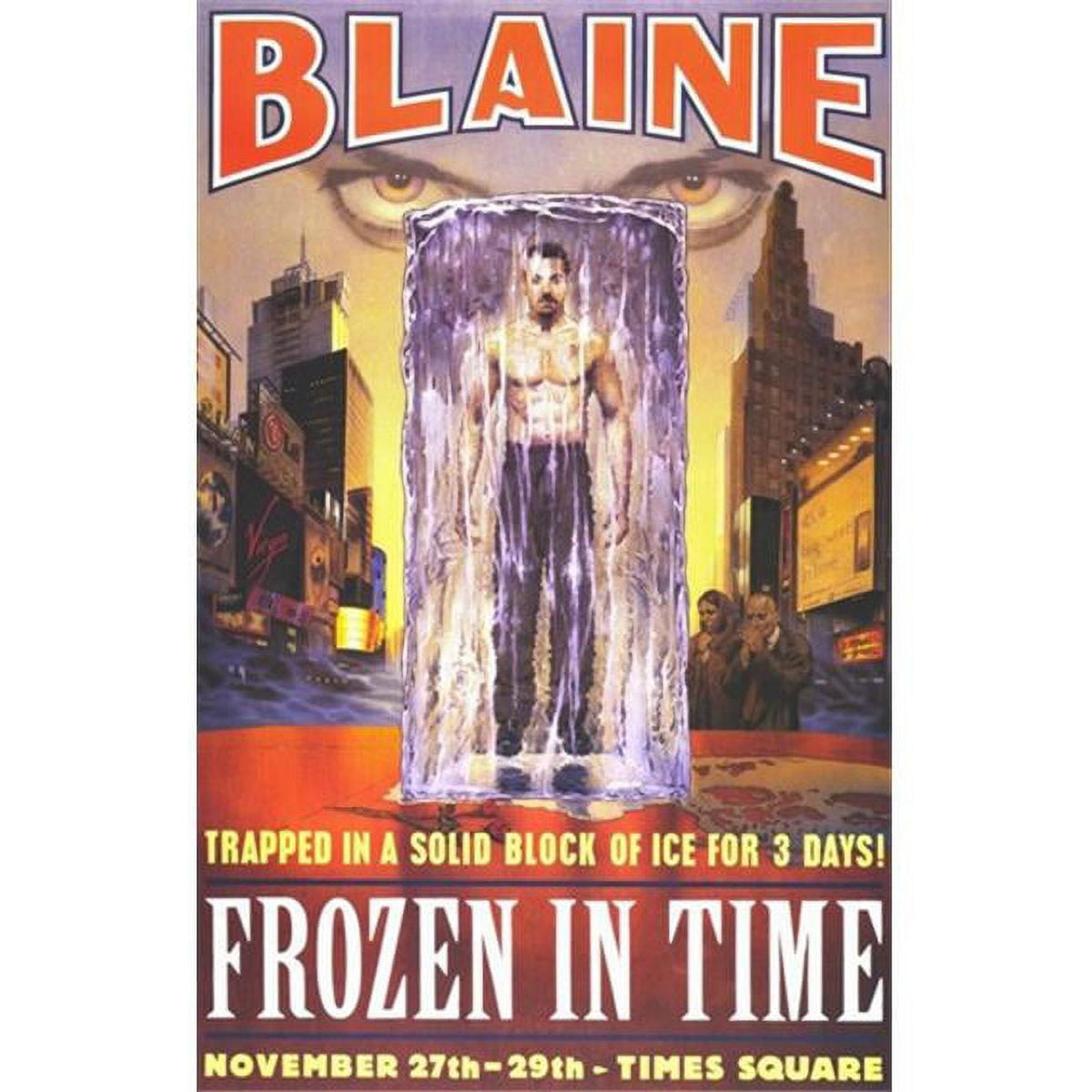 David Blaine Frozen in Time Movie Poster 11x17