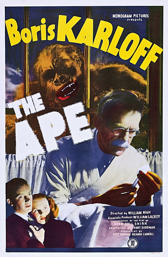 The Ape Movie Masterprint Poster featuring Ray Corrigan and Boris Karloff.