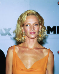 Uma Thurman at Kill Bill Vol 1 premiere poster print by Janet Mayer.