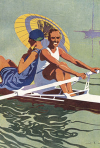 Leisure Sport and Fashion in the 1920s Rowing Poster Print from Aisa Everett Collection