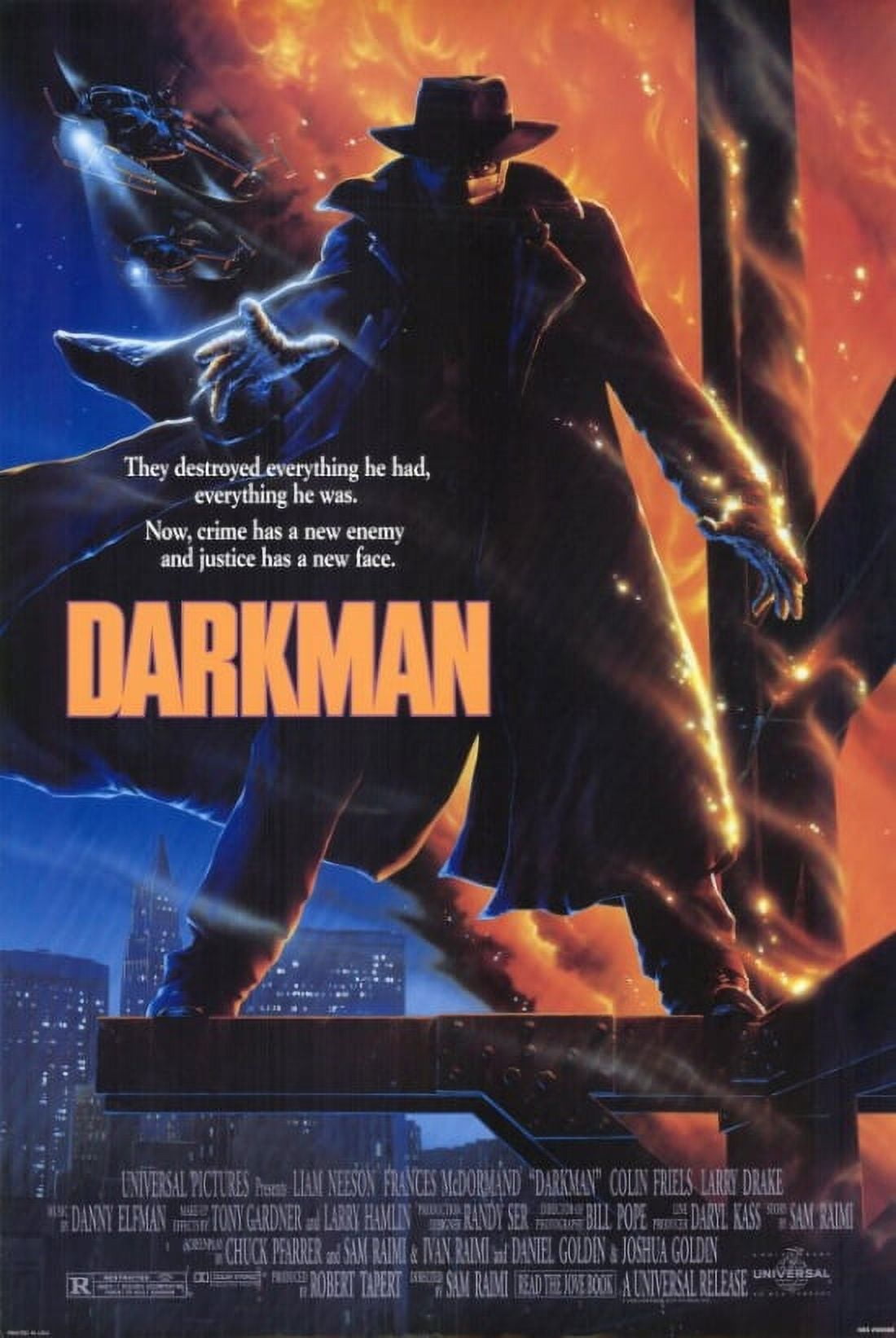 Darkman Movie Poster 11x17 Print featuring iconic film graphics.