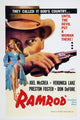 Ramrod movie masterprint poster featuring Joel McCrea and Veronica Lake from 1947.