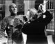 Christopher Lee and Peter Cushing in The Mummy black and white photo print.